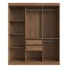 Guarda Roupa Casal Berlim Mdf 6 Portas com Vidros Reflecta Multimóveis - 6