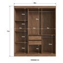 Ver imagem 4 de Guarda Roupa Casal Berlim MDF 6 Portas com Vidros Reflecta Multimóveis