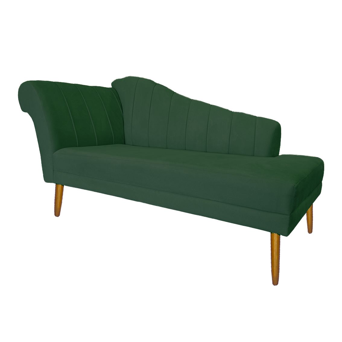 Recamier Divã Pés Palito para Sala Cecilia 1.60cm Veludo Verde - Incasa Decor - 3