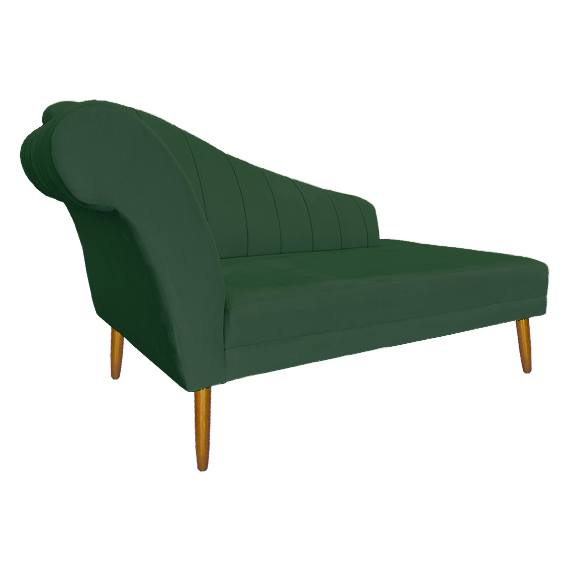 Recamier Divã Pés Palito para Sala Cecilia 1.60cm Veludo Verde - Incasa Decor - 4