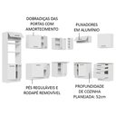 Ver imagem 5 de Armário de Cozinha Completa de Canto 479cm Branco Agata Madesa 01
