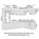 Ver imagem 4 de Armário de Cozinha Completa de Canto 479cm Branco Agata Madesa 01