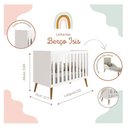Ver imagem 7 de Berço Americano e Cômoda Gaveteiro Infantil Isis Branco Acetinado com Colchão Ortobom - Reller