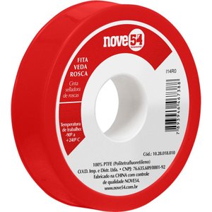 Fita veda rosca 12mmx10m ptfe teflon - Nove54