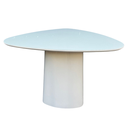 Ver imagem 1 de Mesa de Jantar Cone Orgânica Redonda 110x113 Cm Laqueado Off White Linn Design