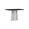 Mesa de Jantar MDF 120X80m Anitta Off White Preto  - New Ceval - 1