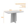 Mesa de Jantar MDF 120X80m Anitta Off White Preto  - New Ceval - 2