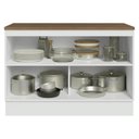 Ver imagem 4 de Balcão de Cozinha 120 cm 2 Portas Branco Tampo Rustic Agata Madesa