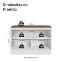 Ver imagem 2 de Balcão de Cozinha 120 cm 2 Portas Branco Tampo Rustic Agata Madesa