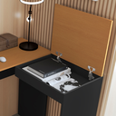 Ver imagem 7 de Escrivaninha em L Mesa de Canto para Escritório Multifuncional - Jm3 Móveis:preto/nature