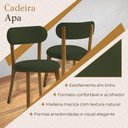 Ver imagem 5 de Cadeira de Jantar Apa Madeira Maciça Linho Verde Mel
