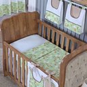 Ver imagem 3 de Lençol de Berço sem Elástico Percal de Algodão Liso Bebe Menino Menina 1 Peça:safari Verde