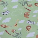 Ver imagem 1 de Lençol de Berço sem Elástico Percal de Algodão Liso Bebe Menino Menina 1 Peça:safari Verde