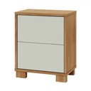 Ver imagem 2 de Mesa de Cabeceira 2 Gavetas 100% Mdf Tw55 Freijó/off White - Pradel