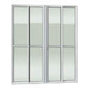 Ver imagem 1 de Porta Correr 4 Folhas Móv.210 x 240 Elite c/Fechadura Tetra V.Liso Branco Brimak