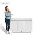 Ver imagem 5 de Balcão Buffet Gabinete de Cozinha Lux 119cm 100% Mdf sem Tampo 03 Portas Branco - Desk Design