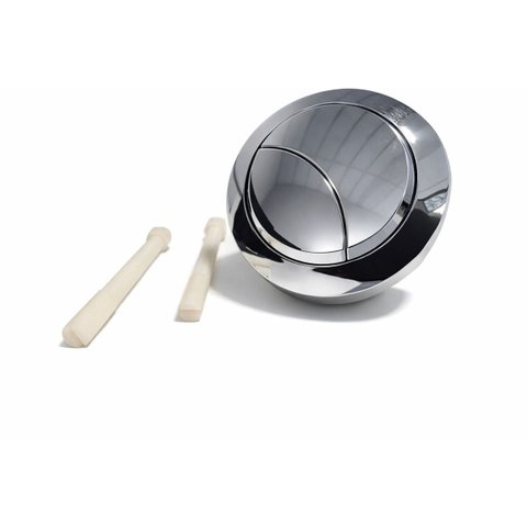 Botão de Descarga Duplo Grande 7cm Cromado Economia de Água