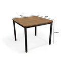 Ver imagem 2 de Mesa de Cozinha Reno c/ Tampo 90cm Preto/Nogueira - Kappesberg