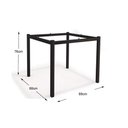 Ver imagem 3 de Mesa de Cozinha Reno c/ Tampo 90cm Preto/Nogueira - Kappesberg