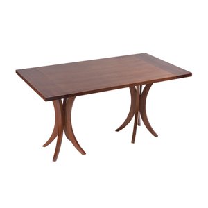 Mesa Retangular Tampo de Madeira Maciça 80cm X 150cm - Rima Nozes