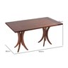 Mesa Retangular Tampo de Madeira Maciça 80cm X 150cm - Rima Nozes - 2