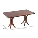 Ver imagem 2 de Mesa Retangular Tampo de Madeira Maciça 80cm X 150cm - Rima Nozes