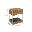 Ver imagem 3 de Mesa de Cabeceira com Uma Gaveta Industrial