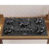Cooktop Tripla Chama Itatiaia Itamaster 5 Bocas Vidro Temperado Preto Bivolt - 6