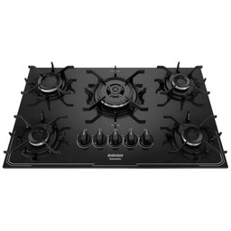 Cooktop Tripla Chama Itatiaia Itamaster 5 Bocas Vidro Temperado Preto Bivolt - 4