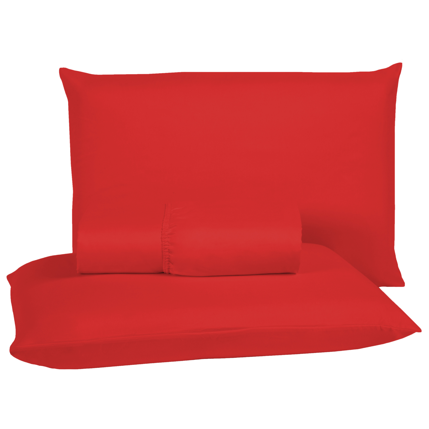 Roupa de Cama Queen 400 Fios 4 Peças com Virol Hotel Pousada Macio Acetinado:vermelho