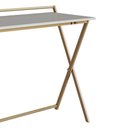 Ver imagem 4 de Escrivaninha Dobravel Estilo Industrial P1022 Arenas Dourado Pp