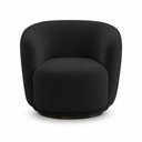 Ver imagem 2 de Kit 2 Poltronas Decorativas Sala de Estar Melissa Giratória Veludo Cinza Escuro M1 - Monari Design