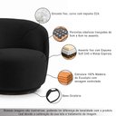 Ver imagem 6 de Kit 2 Poltronas Decorativas Sala de Estar Melissa Giratória Veludo Cinza Escuro M1 - Monari Design