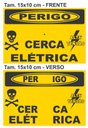 Ver imagem 4 de Placa Perigo Cerca Elétrica Alumínio Frente Verso Tam 15x10 - 50un