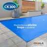 Capa de Piscina Azul Ck300 3x2 com Ilhós a Cada Metro + Kit - 3