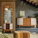 Ver imagem 2 de Cristaleira Buffet Aparador Mesa De Centro Naturale Off White MDT