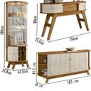 Ver imagem 4 de Cristaleira Buffet Aparador Mesa De Centro Naturale Off White MDT