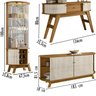 Cristaleira Buffet Aparador Mesa De Centro Naturale Off White MDT - 4