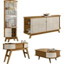 Ver imagem 1 de Cristaleira Buffet Aparador Mesa De Centro Naturale Off White MDT