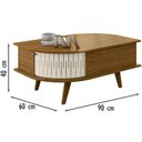 Ver imagem 5 de Cristaleira Buffet Aparador Mesa De Centro Naturale Off White MDT