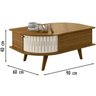 Cristaleira Buffet Aparador Mesa De Centro Naturale Off White MDT - 5