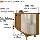 Ver imagem 3 de Cristaleira Buffet Aparador Mesa De Centro Naturale Off White MDT