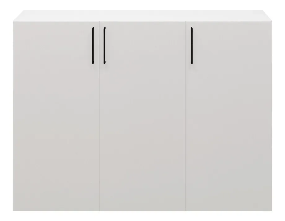 Aparador para Hall de Entrada 120cm Mdf 3 Portas Branco - 1