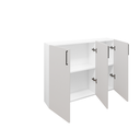 Ver imagem 4 de Aparador para Hall de Entrada 120cm Mdf 3 Portas Branco