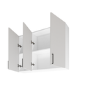 Ver imagem 5 de Aparador para Hall de Entrada 120cm Mdf 3 Portas Branco