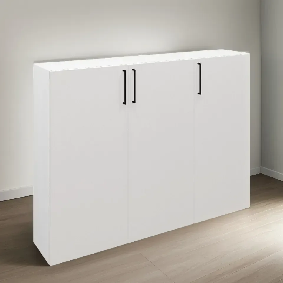 Ver imagem 2 de Aparador para Hall de Entrada 120cm Mdf 3 Portas Branco