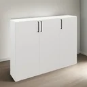 Ver imagem 2 de Aparador para Hall de Entrada 120cm Mdf 3 Portas Branco