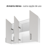 Aparador para Hall de Entrada 120cm Mdf 3 Portas Branco - 6
