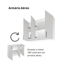 Ver imagem 7 de Aparador para Hall de Entrada 120cm Mdf 3 Portas Branco