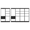 Ver imagem 3 de Guarda-Roupas Closet Modulado Alasca 360cm 6 Peças com 4 Gavetas e Cabideiros Preto Touch Carraro